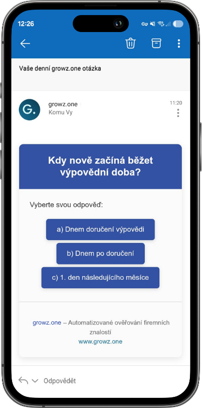 Mockup zprávy v e-mailu